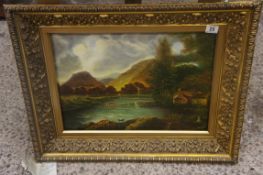 Oil Painting on Canvas, Landscape Scene by Potteries Artist, signed John Humphreys