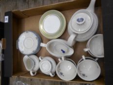 Tray to include Royal Colony Tea Set, and pieces by various Manufacturers etc