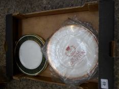 Tray to include Grandee Dinner Plates together with Six Royal Grafton Majestic Unused Plates