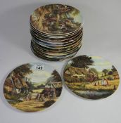 Royal Doulton and Wedgwood Collector Plates Limited Edition with Rustic Scenes (18)