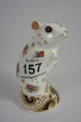 Royal Crown Derby Paperweight Gerbil Boxed