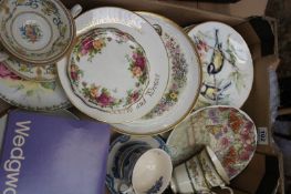 A collection of Pottery to include Good Quality Collectors Plates by Spode, Wedgwood, Royal Albert