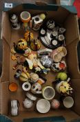 Tray of Lorna Bailey oddment items to include Cruets, Vases, Egg Cups, Magnets etc (approx 35)