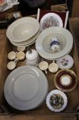 A collection of Pottery to include Wedgwood Paul Costello Plates and Bowls, Trinkets etc