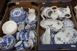 A large Collection of Blue and White Pottery part Dinner and Tea Sets to include Burleigh, Enoch