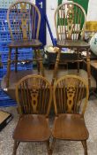 Drop Leaf Wooden Table and Four Chairs