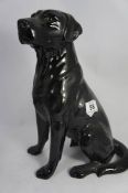 Large Beswick Fireside Black Labrador Dog Model 2314 (end of foot broken)