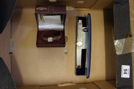 Two Ladies Rotary Watches in Original Boxes, One Silver and One Gold Plate
