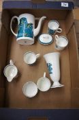 Tray comprising Wedgwood Susie Cooper Ashmun Part Coffee Set, Cups, Coffee Pot, Cream, Sugar and Bud
