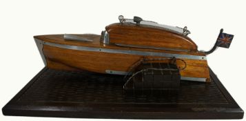 Large Trench Art Model of a Torpedo Boat of unusual Good Quality in the Form of a Cigarette