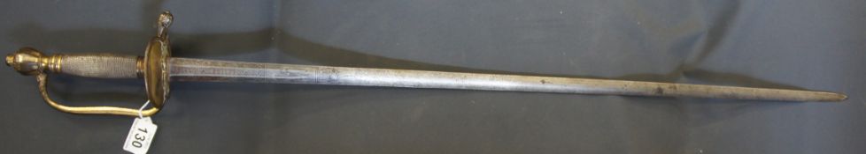 1796 Pattern Infantry Officers Sword, decoration of wolf to blade & inscription dated 1842