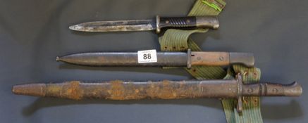 Three WW2 Bayonets