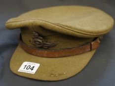 WW2 Army Officers Hat with Royal Artillery Badge
