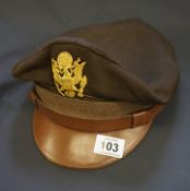 WW2 USAAAF Officers Crusher Cap, Size 7 and 1/4
