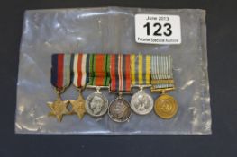 Miniature Medal Group of Six Medals relating to WW2 and Korea