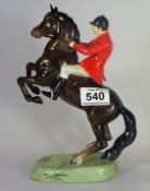 Beswick Huntsman on Rearing painted Brown Horse 868