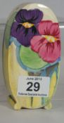 Clarice Cliff Sugar Shaker decorated in the Pansies Design, height 13cm