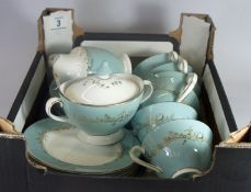 Royal Doulton Melrose Part Tea Set comprising Cups, Saucers, Plates, Side Plates, Sugar and Cream