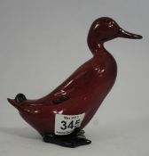 Royal Doulton Flambe Large Mallard Duck, - height 16cm