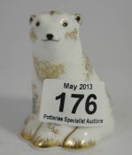 Royal Crown Derby Paperweight Seated Polar - Bear Cub