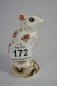 Royal Crown Derby Paperweight Gerbil Boxed -