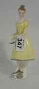 Royal Doulton Figure Columbine HN2185 in a - Yellow Colourway