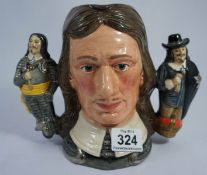 Royal Doulton Large Two Handled Character - Jug Oliver Cromwell Impressed Sample to base Not for