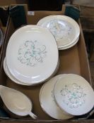 A Johnson Bros 1950`s Style Dinner Service - comprising Tureens, Plates, Bowls etc