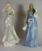 [ C2623R3/78/0 ] Royal Doulton Figures Wind Flower HN3077 and Water Maiden HN3155 both Reflections