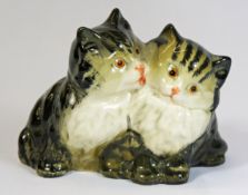 [ C2162R4/27/0 ] Beswick Grey Stripe Pair of Kittens 1316 and a Seated Kitten 1436 (2)