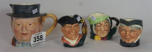 [ C3517R1/7/0 ] Beswick Small Character Jug Pickwick 1119 together with Royal Doulton Miniature