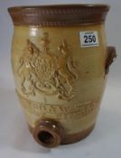 [ C103R2/6/0 ] Doulton and Watts Stoneware Barrel missing Lid and Tap inscribed with Patent