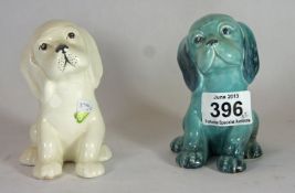 [ C2162R4/26/0 ] Beswick Seated Puppy 454 in Blue and White (2)