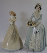 [ C2623R3/79/0 ] Royal Doulton Figures Sweet Violets HN3175 and Dreaming HN3133 both Reflections