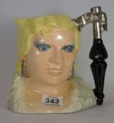 [ C1955R1/4/0 ] Royal Doulton Character Jug Mae West from the Celebrity Series with Silver Lustre