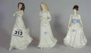 [ C3514R1/5/0 ] Royal Doulton Sentiments Figures Many Happy Returns HN4245, Melody HN4117 and