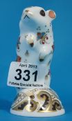 Royal Crown Derby Paperweight, Gerbil Boxed