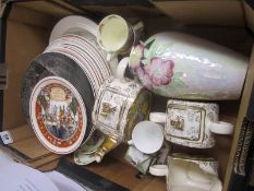 Tray comprising Royal Doulton Nurseryware, Price Lustre Vase, Sadler Tea Set, Large Collection