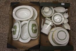 Royal Doulton Rondelay Part Dinner/ Coffee service comprising Dinner Plates, Fish Plates and Side
