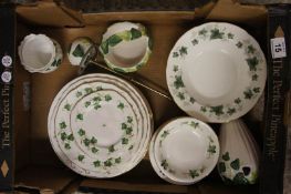 Tray Comprising a large amount of Colclough and various other manufacturers matching Ivy Pattern