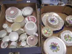 Two Trays to include Royal Albert Flower of the Month Collector Plates, Wade Tankards, Shelley