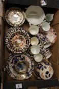 Large Tray of Sutherland Lustre Flatware consisting plates, Side Plates, Serving plates, Cups,