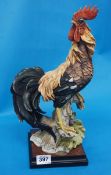 Florence Figures on a Wooden Base Rooster