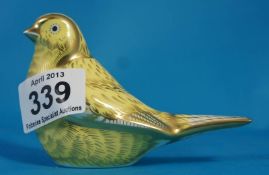 Royal Crown Derby Paperweight, Canary Boxed