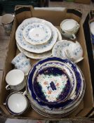 Tray of Mixed China by Various Manufacturers to include Collector Plates, Plates, Cups, Saucers
