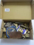 Box of Military Button Badges Sew on Patches etc