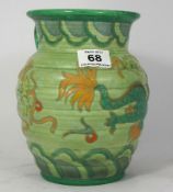 Crown Ducal Jug decorated in the Manchu design signed Charlotte Rhead, height 20cm  9couple paint