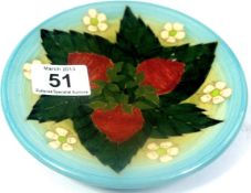 Dennis China Works Plate with Strawberry Design by Sally Tuffin