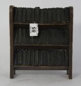A Miniature Book Shelf containing Complete Set of Shakespeare Miniature Books together with