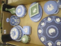 A collection of Various Wedgwood Jasperware to include Three Colour Christmas Second Decade Plate